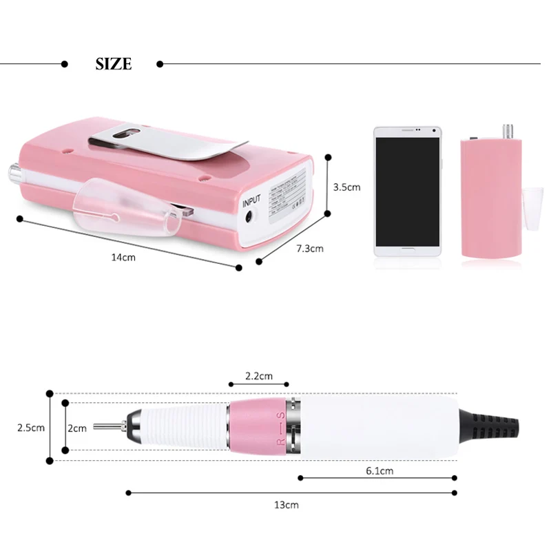 3000 об/мин, 18 Вт, мини профессиональная электрическая пилка для маникюра, педикюра, машинка для полировки ногтей, ручной инструмент для полировки ногтей