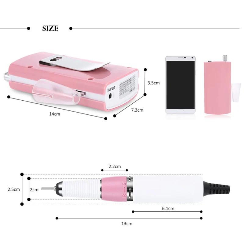  3000RPM 18W Mini Professional Electric Nail Drill File Manicure Pedicure Polish Machine Pedicure Ha