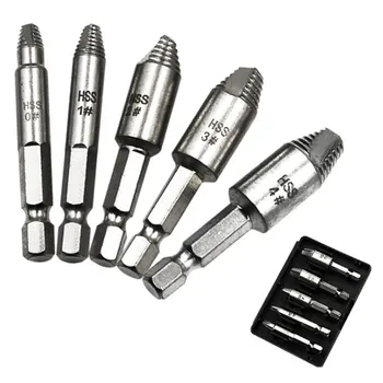 

HSS Drill Bits Damaged Screw Extractor Guide Set Broken Speed Out Easy out Bolt Stud Stripped Screw Remover Tool