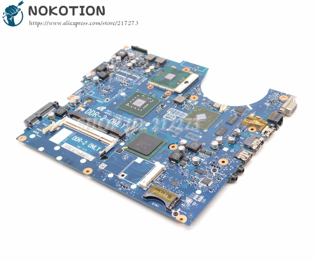 NOKOTION For Samsung NP-R522 R522 Laptop Motherboard PM45 DDR2 HD4300 graphics BA92-05739A BA92-05739B BA41-01060A BA41-01061A nokotion laptop motherboard ba41 01181a for samsung r425 mainboard ba92 06034a ba92 06034b hd5145 512mb ddr2 tested