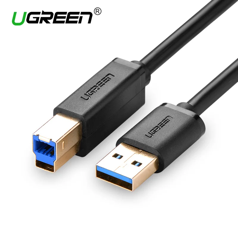 Ugreen tipo cable de impresora usb 3.0 super speed a macho a b macho de  sincronización cargador de los datos del escáner cable 2 m para hp canon  epson impresora|printer cable|usb 3.0