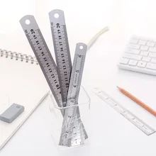 15cm 20cm Double Sided Stainless Steel Metal Straight Ruler Precision Sewing Ruler Measuring Tool School Office Supplies