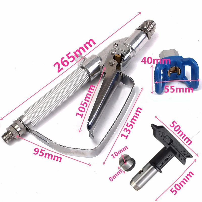 3600PSI Airless Inline Paint Swivel Spray Gun with 517 Tip New