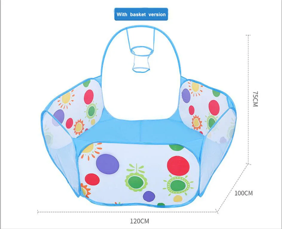 Детский сухой бассейн, детский портативный складной красочный мяч, бассейн, Пита, вигвам с ползанием, туннель, баскетбольный обруч для Ползунки для новорожденных - Цвет: Светло-зеленый