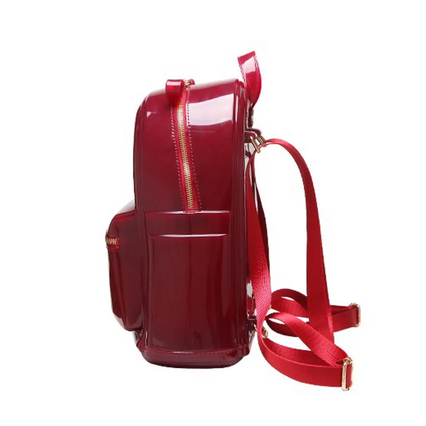 LIXUN verano dulce Color caramelo con cremallera mochilas nuevo de silicona de viaje bolsas de playa bolso de mano Mochila mujer bolsos de hombro