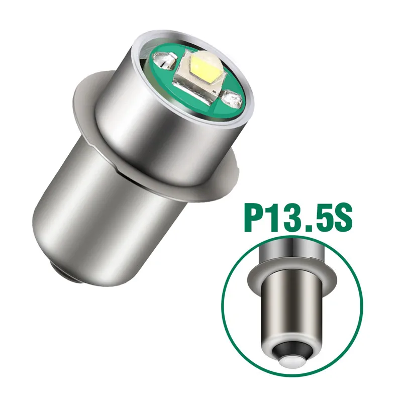 1 шт. P13.5S 3 Вт светодиодный фонарик замена лампы 3 в 18 в DC3-18V/5-24 В Обновление Белый светодиодный фонарик лампы освещения