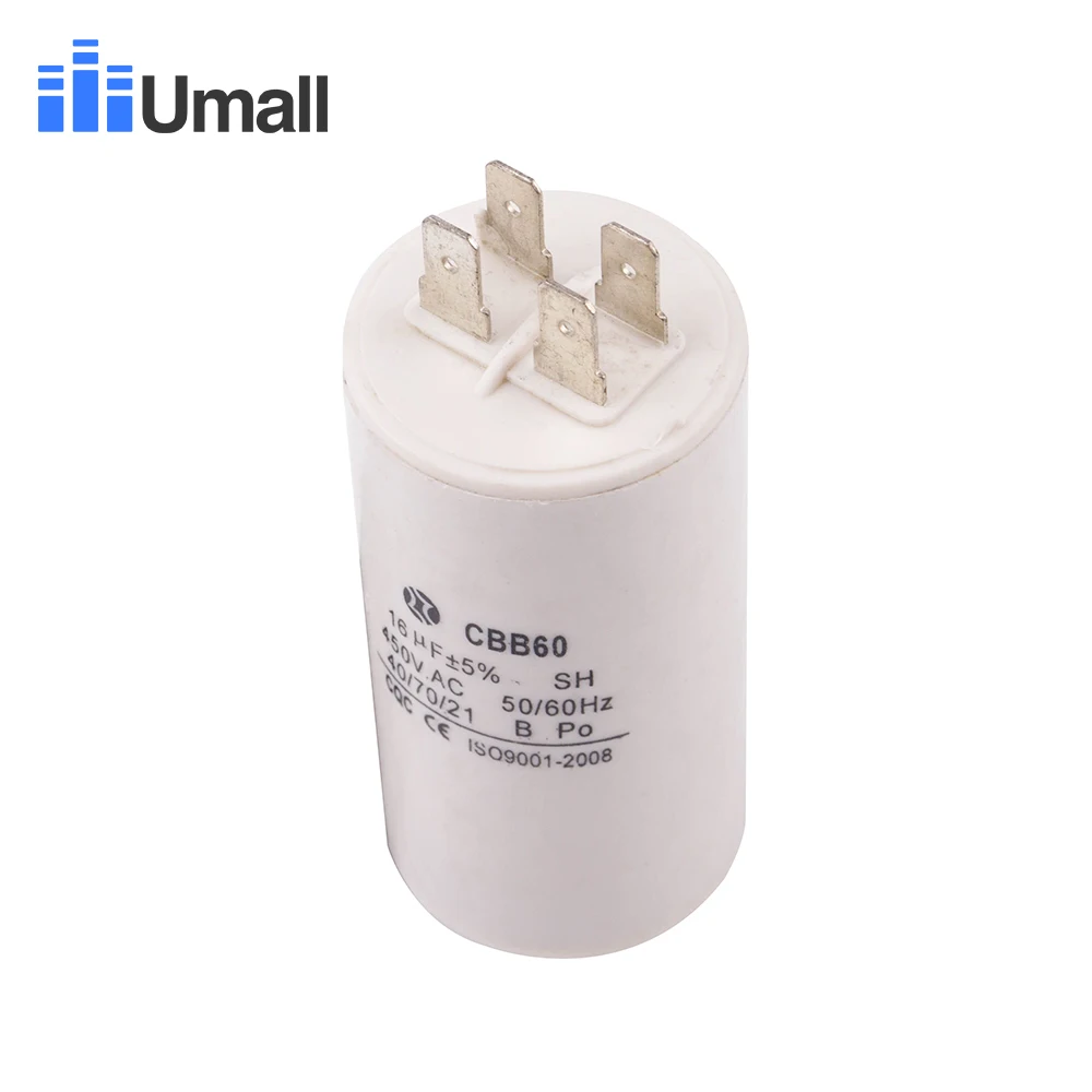 CBB60 450V 16 мкФ Рабочий конденсатор 4 четыре поворота со стандартным|capacitor 16uf|capacitor 16uf