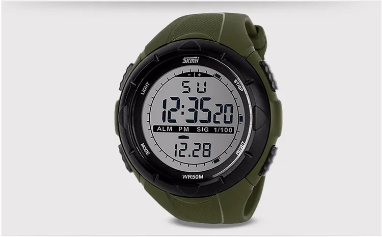 Модные мужские часы спортивные альпинистские спортивные цифровые наручные часы с большим циферблатом военные часы с будильником противоударные водонепроницаемые часы