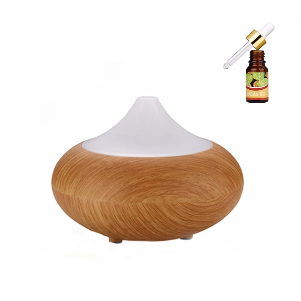 

Wood Grain Cool Mist Humidifier Aroma Diffuser Ultrasonic Air Essential Oil USB Charging LED Night Light For Home