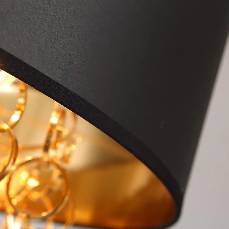 Круглое кольцо Fringed Ресторан огни Роскошный отель Гостиная золото Art Pendant lights