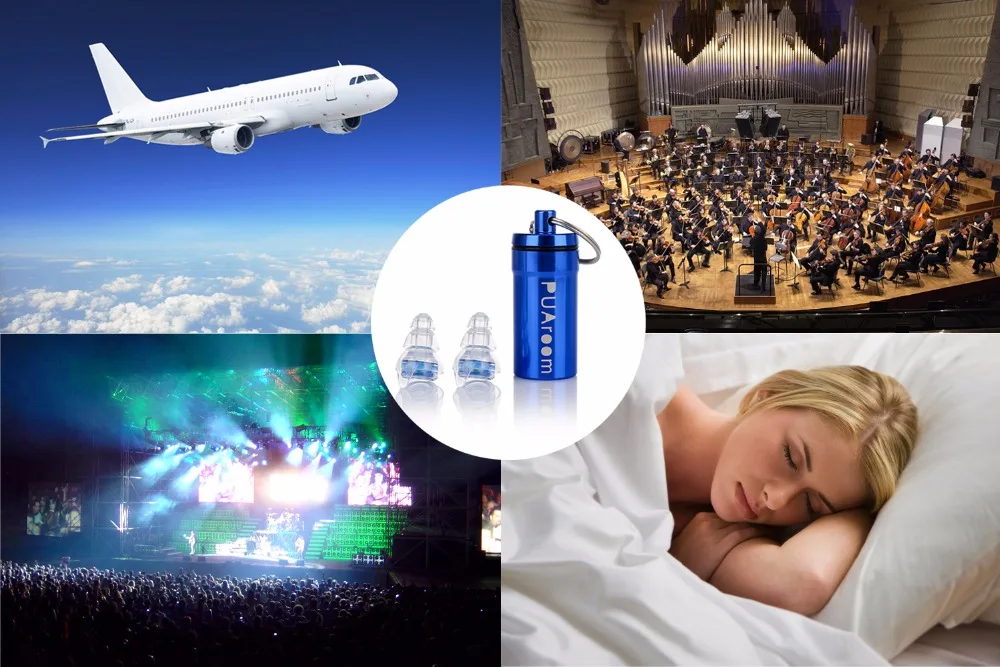 The use of high-fidelity earplugs blue