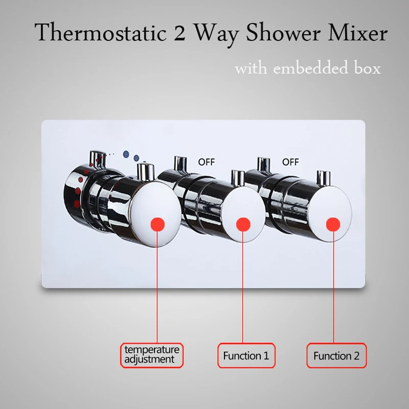 Приспособления для ванной комнаты Термостатический смеситель для душа смесительный клапан 2 способа скрытый легко монтируемый переключатель/смеситель для ванны