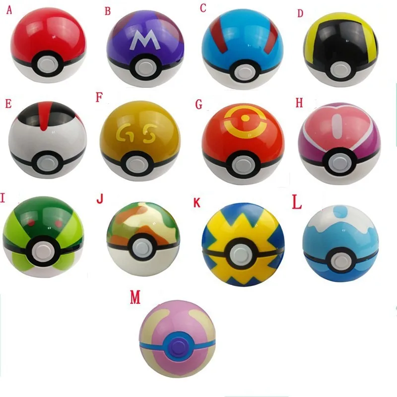 

Pokemon Ball Figures ABS Anime Pokemon PokeBall Toys Super Master Pokemon Ball Toys Pokeball Action Figures 13pcs/set