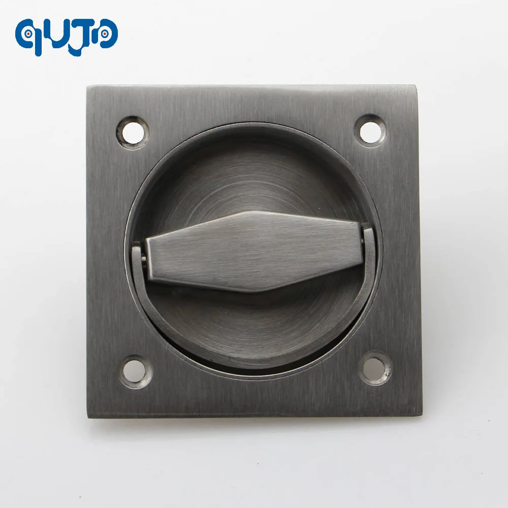 304 Stainless Steel Square Recessed Cup ring Flush pull Handle