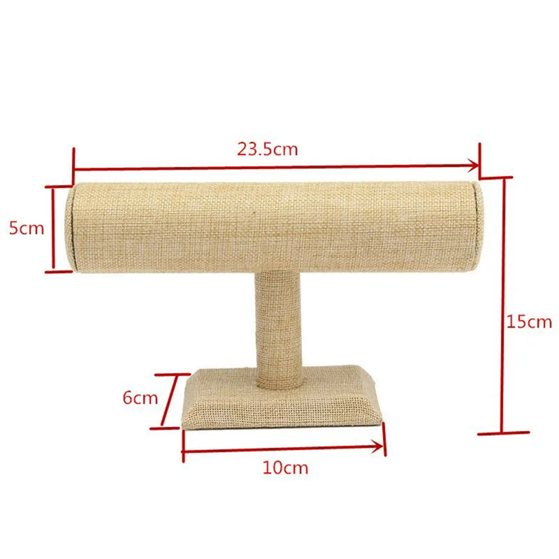 Top Quality Black Velvet Jewelry Display Stand Holder Jewelry Organizer Jewelry Bracelet Chain Watch T-Bar Rack porte bijoux