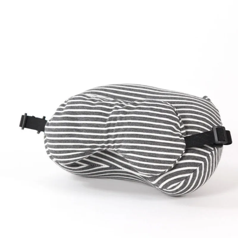 Креативная портативная многофункциональная дорожная подушка для шеи с маской для глаз Удобная офисная Подушка-оснастка для самолета - Цвет: Серый
