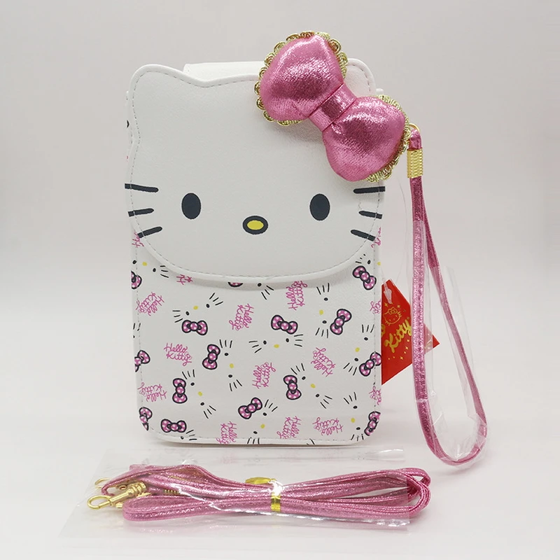Genuine hello kitty cat bag High quality coin purses holders can put