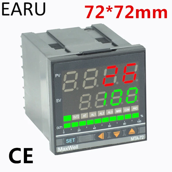 72*72 мм Цифровой Температура Управление Лер Управление AC85-265V Мощность термопары Universial K J PT100 Вход ССР реле 4-20ma выход