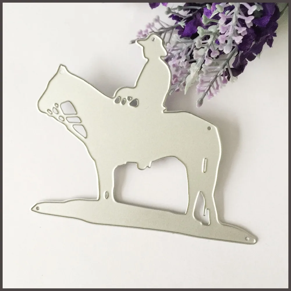 

Horse Riding Metal Cutting Dies for Scrapbooking DIY Album Embossing Folder Paper Cards Maker Decor Template Stencils Craft Dies