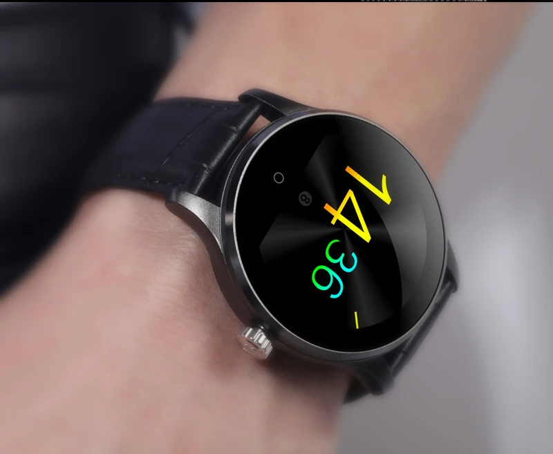 

K88H Bluetooth Smart Watches HR Round Screen Metal Smartwatch Heart Rate Monitor Alarm Clock For Android IOS Phone