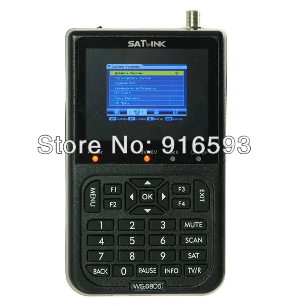 Shipping DHL FedEx EMS Hot sale SATLINK WS 6906 DVB S Economic Model FTA Digital Satellite