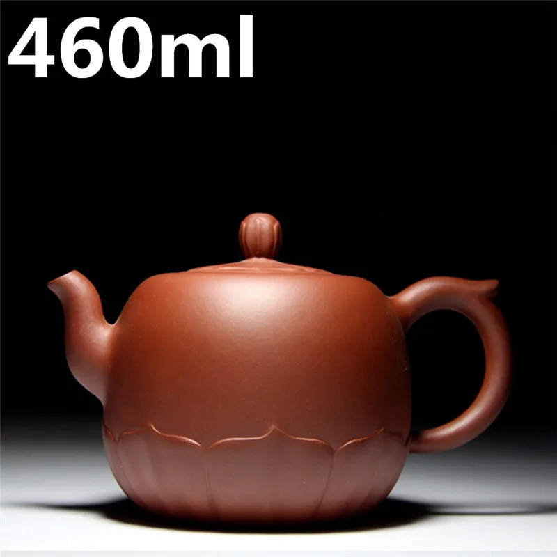 

Large Capacity lotus Teapot 460ml Chinese Tea Pot Set Authentic Yixing Zisha Tea Pots Purple Clay Teapots Handmade Tea Set
