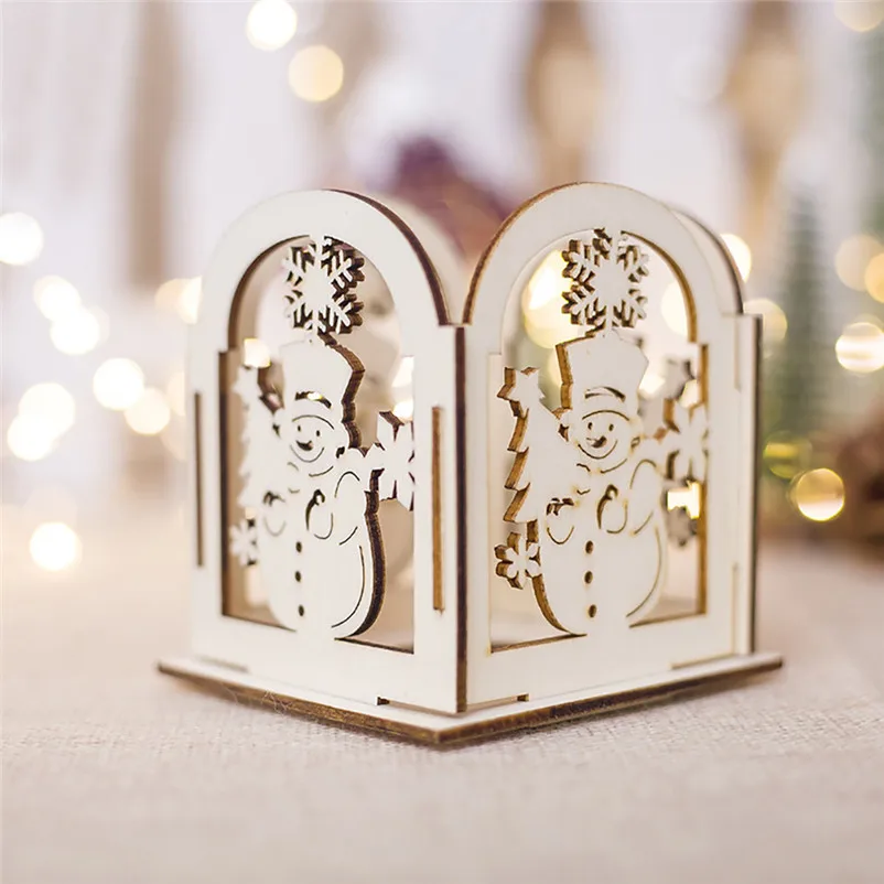 NEW HOT NEW Christmas Creative Gifts Decoration Mini Wooden Candlestick Home Decoration Holiday Christmas Hang 3N27 (7)