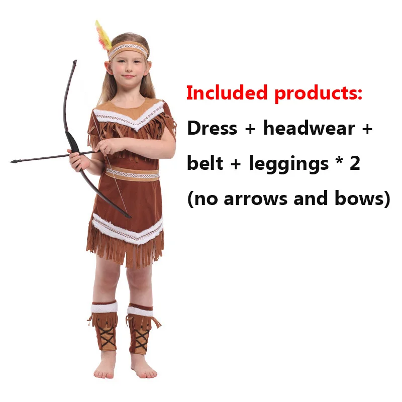 Детский костюм индийской принцессы для вечеринки на Хэллоуин; карнавальный костюм принцессы для девочек