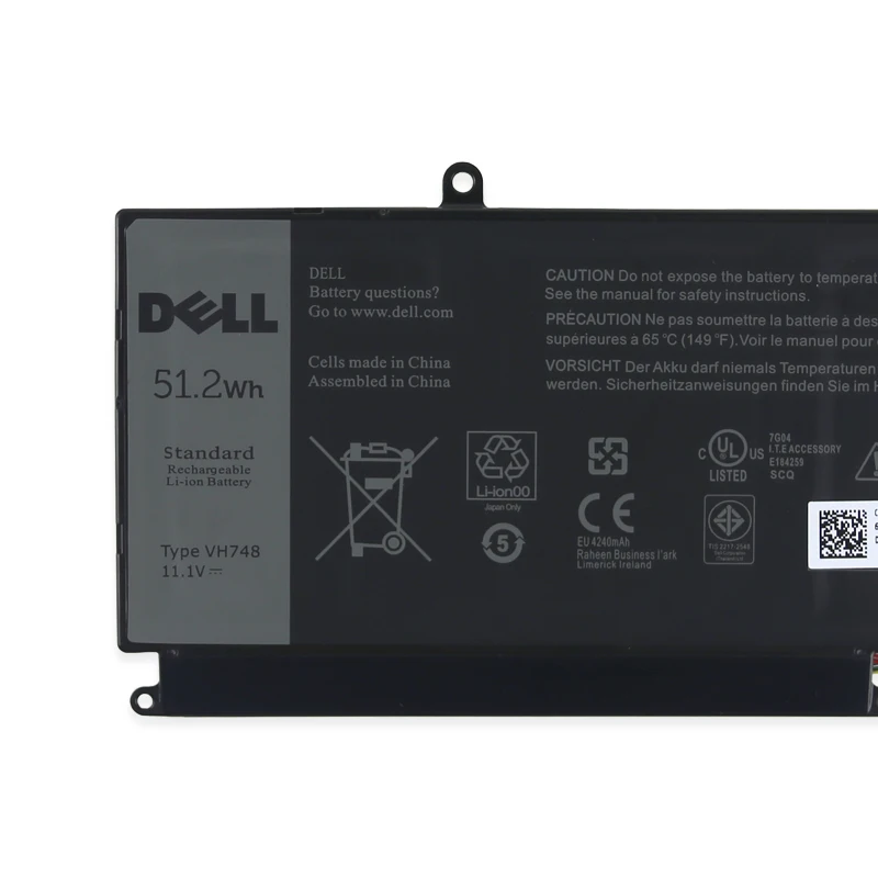 Сменный аккумулятор для ноутбука Dell Vostro V5560 V5460 VH748 V5470 V5480 VH748 14-5439 11,4 V 51.2WH