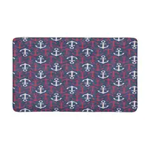 Стильный анкерный узор синий красный белый Противоскользящий дверной коврик Домашний декор крытый половик у двери 3"(L) x 18"(W) дюймов Entryway