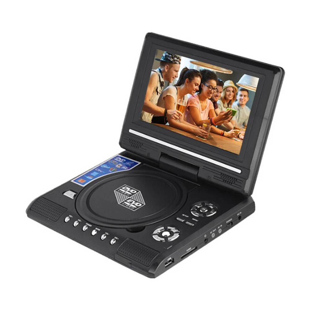 

RD-750 7" Car Auto DVD Player for Kids and Car Swivel Screen Support SD card USB CD DVD with AV Input/Output and Earphone Port