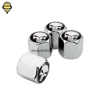

Car Accessories Auto Wheel Rims Tire Valve Stem Caps for Skull logo for Cadillac Buick Kuga Audi A3 A4 Bmw Benz GLK ML KIA