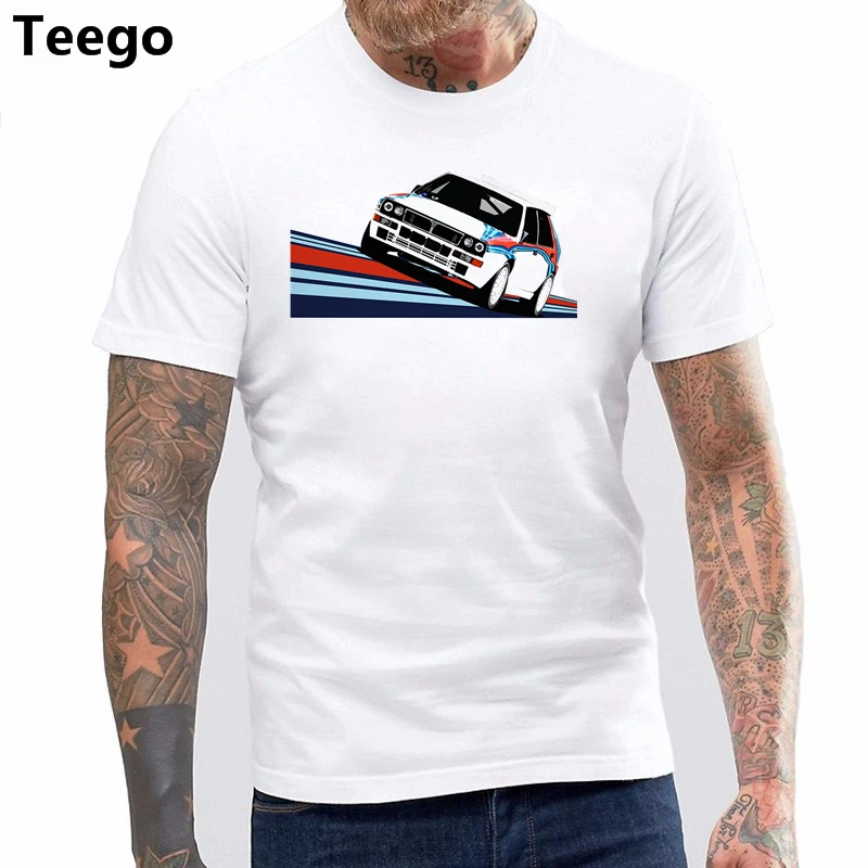 

DIY style mens t shirts Men'S Lastest 2017 Simple Style T Car Rally Shirt Men's Turbo Lancia World Che Guevara T Shirt