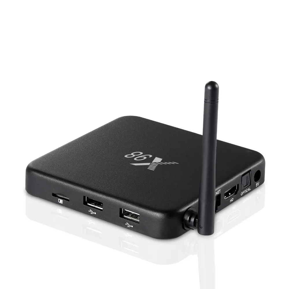 

2016 new android tv box X98 Amlogic S905 android 5.1 tv box 2G+16G wifi 4K 3D bluetooth 1000M/LAN kodi smart tv media player box