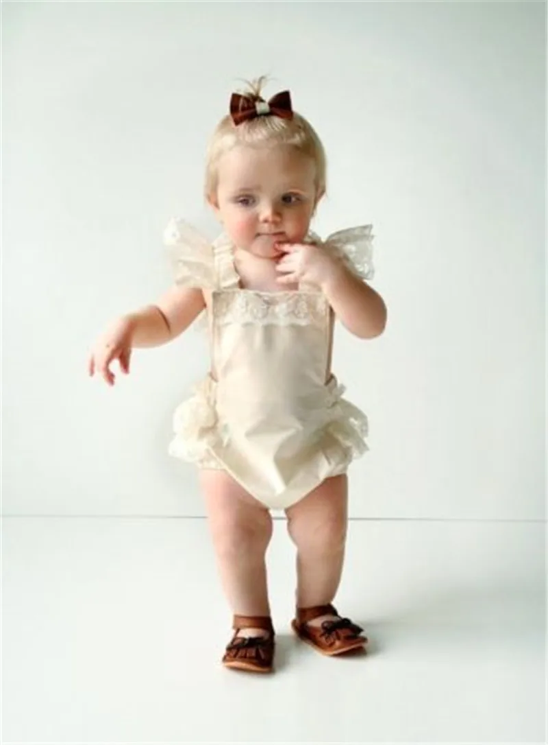 

Infant Baby Girls Clothes Rompers Lace Ruffle Girls Princess Jumpsuit Sunsuit Outfits Backless Summer Clothes