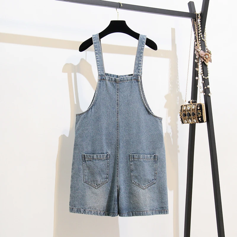 

3253# Summer Thin Wahsed Denim Maternity Bib Pants Casual Short Jeans Clothes for Pregnant Women Pregnancy Overalls Trousers