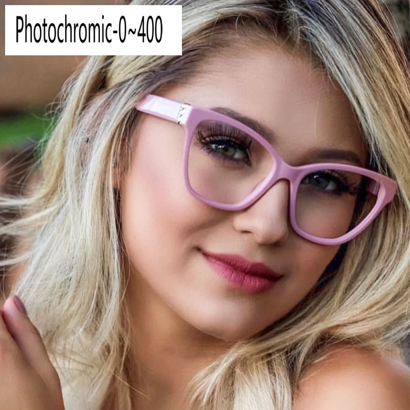 

Myopia Sunglasses Photochromic Finished leopard Women Myopia Eyeglasses Frame with color lens Sun glasses Myopia Eyewear FML