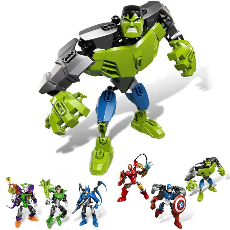 

Assembling Educational The Avengers Model Building Blocks Toys Deformation Batman Iron Man Hulk Gift for Kids Brinquedos