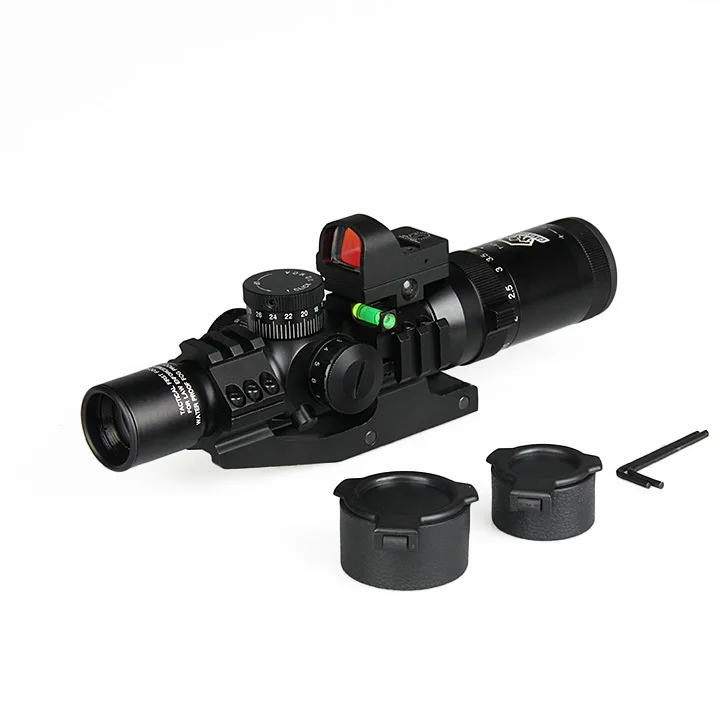 

Canis Latrans Tactical 1-4x24 IRF rifle scope + 1x Mini red dot scope + Scope level bubble + Scope mount for hunting gz10292