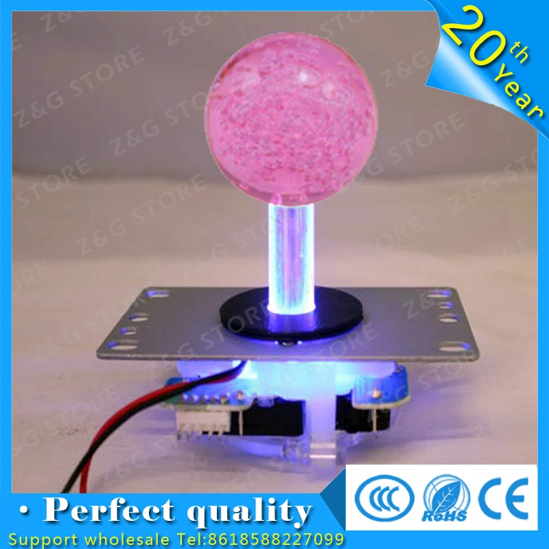 

10psc blue led joystick Arcade joystick DIY Joystick multicolor Ball 8 Way Joystick Fighting Stick Parts for Game Arcade 5v