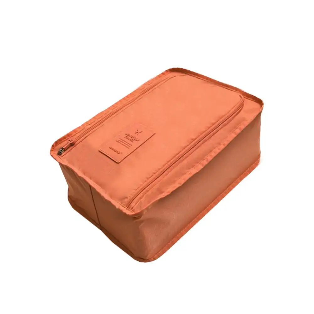 Удобная дорожная сумка для хранения, нейлон, 6 цветов, двойной слой, портативный органайзер, сумки, мешок для сортировки обуви, Лидер продаж - Цвет: orange