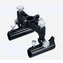 

360 Degrees Rotatable Double Rack Fishing Rod Support Holder Bracket Kayaking Yacht Boat Fishing Tackle Box Pole Mount Clamp