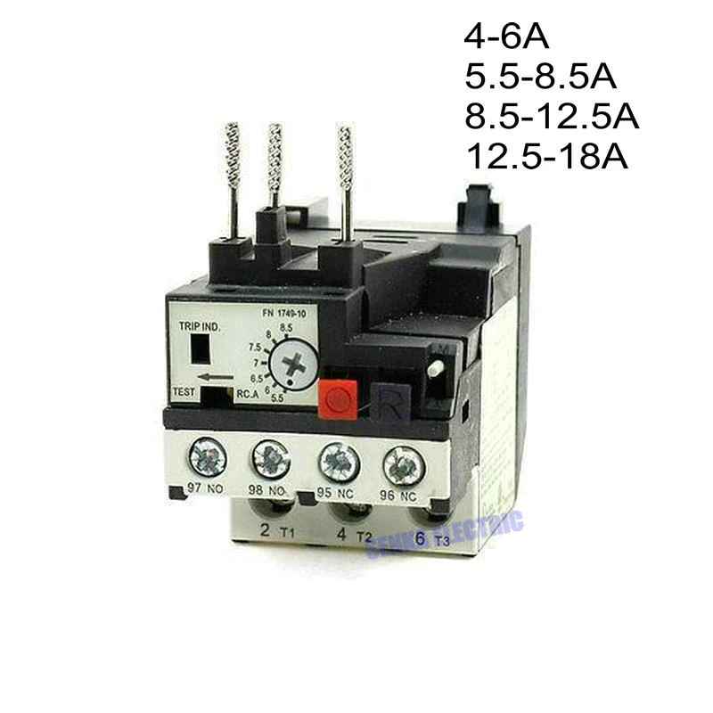 Motor Protector Three Phase 3p 6a 8 5a 12 5a 18a Thermal Overload Relay Rhn 10k Relays Aliexpress