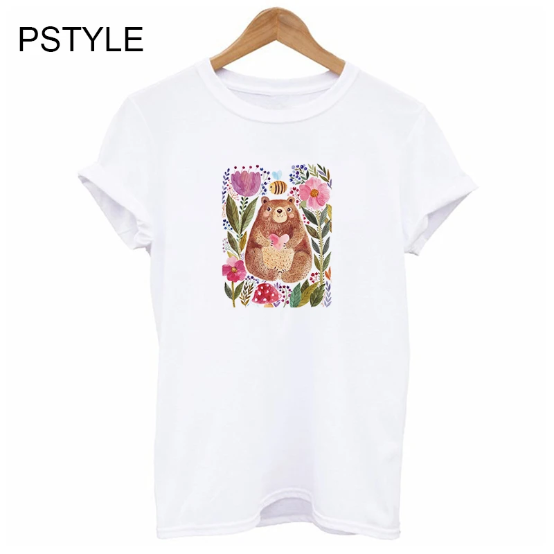 

Funny T Shirt Women Cartoon Print Short Sleeve Summer White Casual Tshirt Design Kawaii Korean Clothes Graphic Tees Women Tops