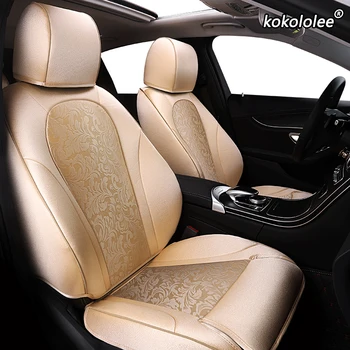 

kokololee Make Custom Cloth car seat cover For VW UP! Golf Polo Caravelle Multivan Sharan Passat Variant T-ROC T-Cross car seats