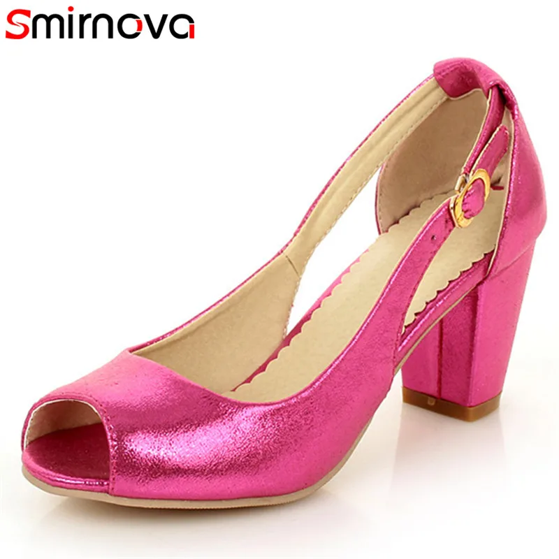

Smirnova 2020 newest women sandals open toe summer shoes square high heels sandals fashion dress shoes ladies office shoes