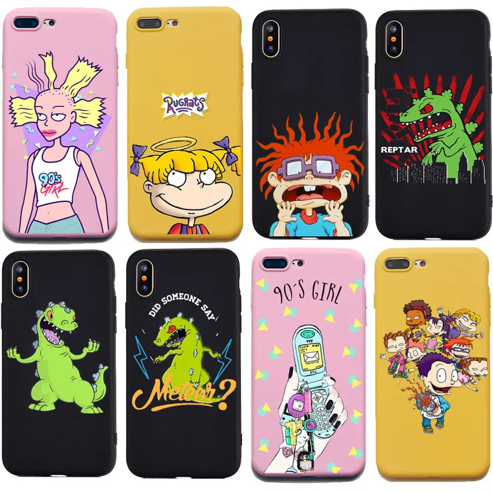 Милый чехол для телефона с героями мультфильмов rugrats reptar для iPhone XR 11 pro MAX чехол XS MAX 5 5S 6 6 S 7 8 Plus Мягкий Силиконовый ТПУ