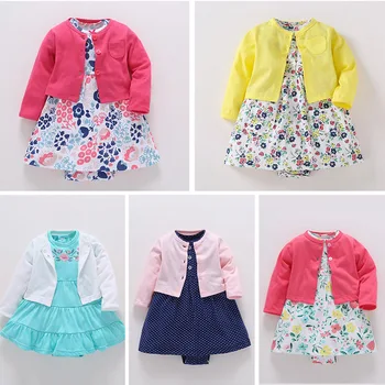 

2018 baby outfits / Carter's designs / bodysuit dress + coat set