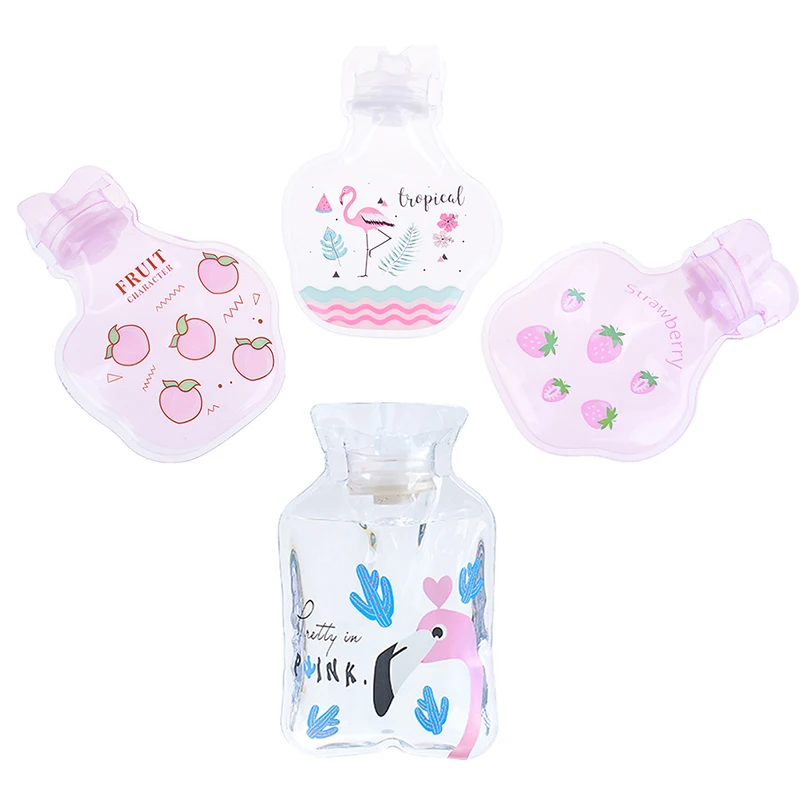 

1 Ps Cute Flamingo Unicorn Strawberry Peach Pattern Keep Cool Cartoon Kawaii Chic Hand Warmer Portable Hot Water Bag Bottles