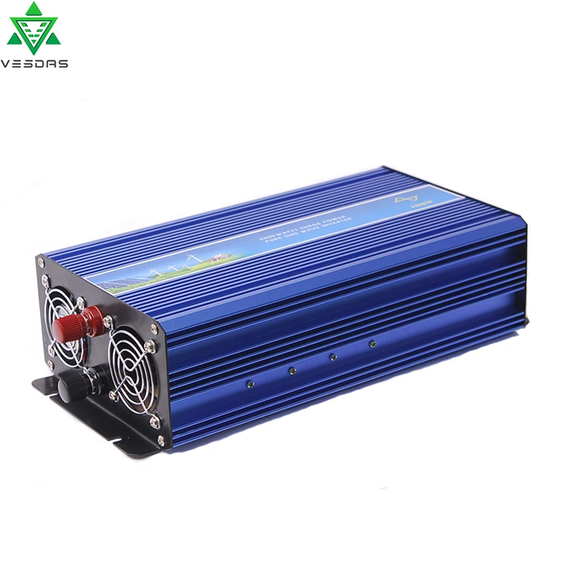 

1000W Off Grid Pure Sine Wave Solar or Wind Inverter for 12V/24VDC Battery, Supply Power to 110V/220VAC Applianeces